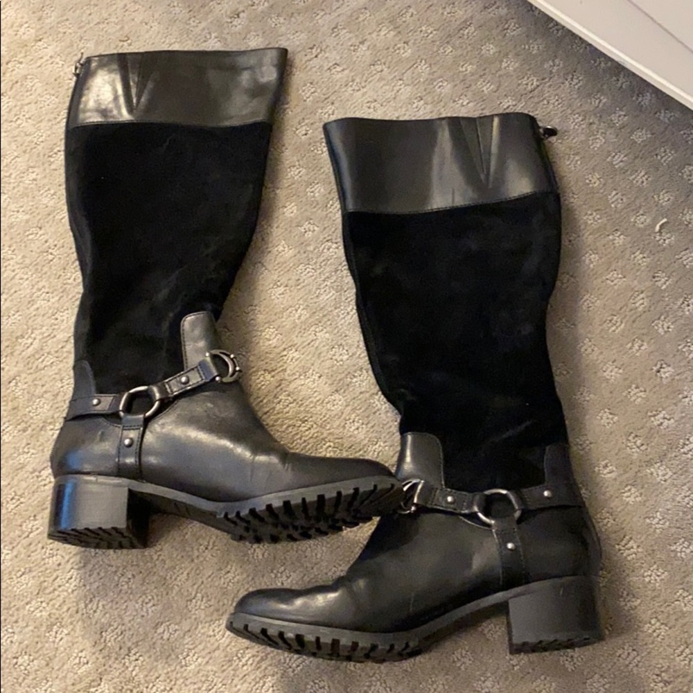 Etienne Aigner knee high black boots size 7